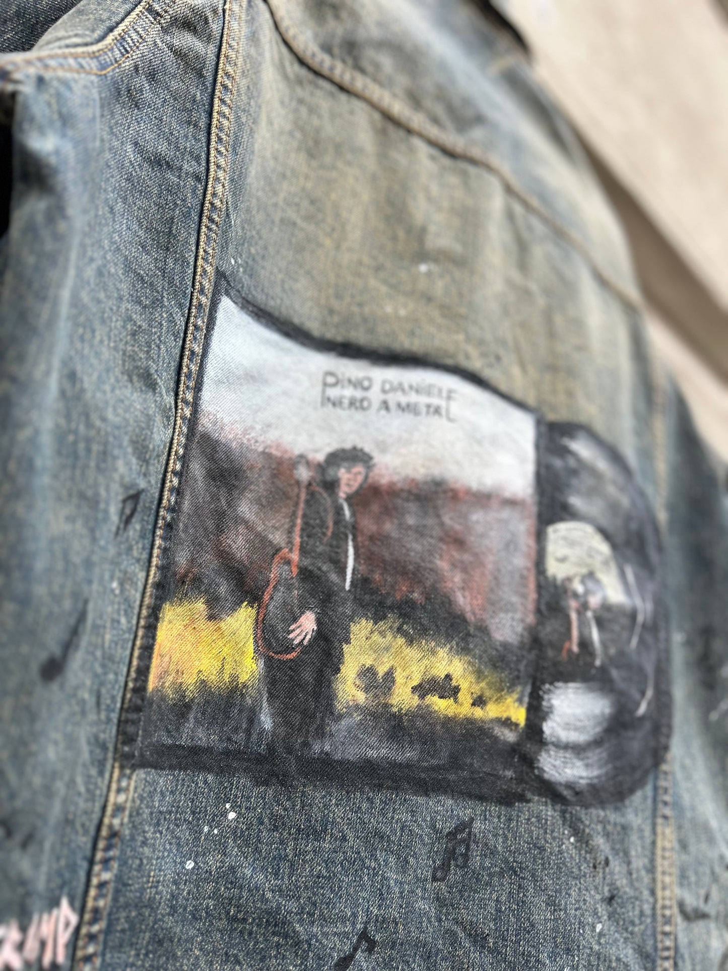 Custom Jacket Pino Daniele “ Nero a metá “
