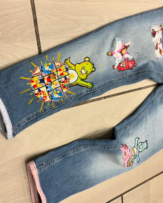 Jeans bear con patch