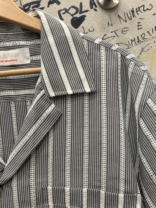 Camicia in Viscosa, collo Bowling