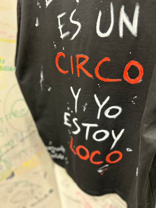 T-Shirt “ Circo Loco ” personalizzata a mano