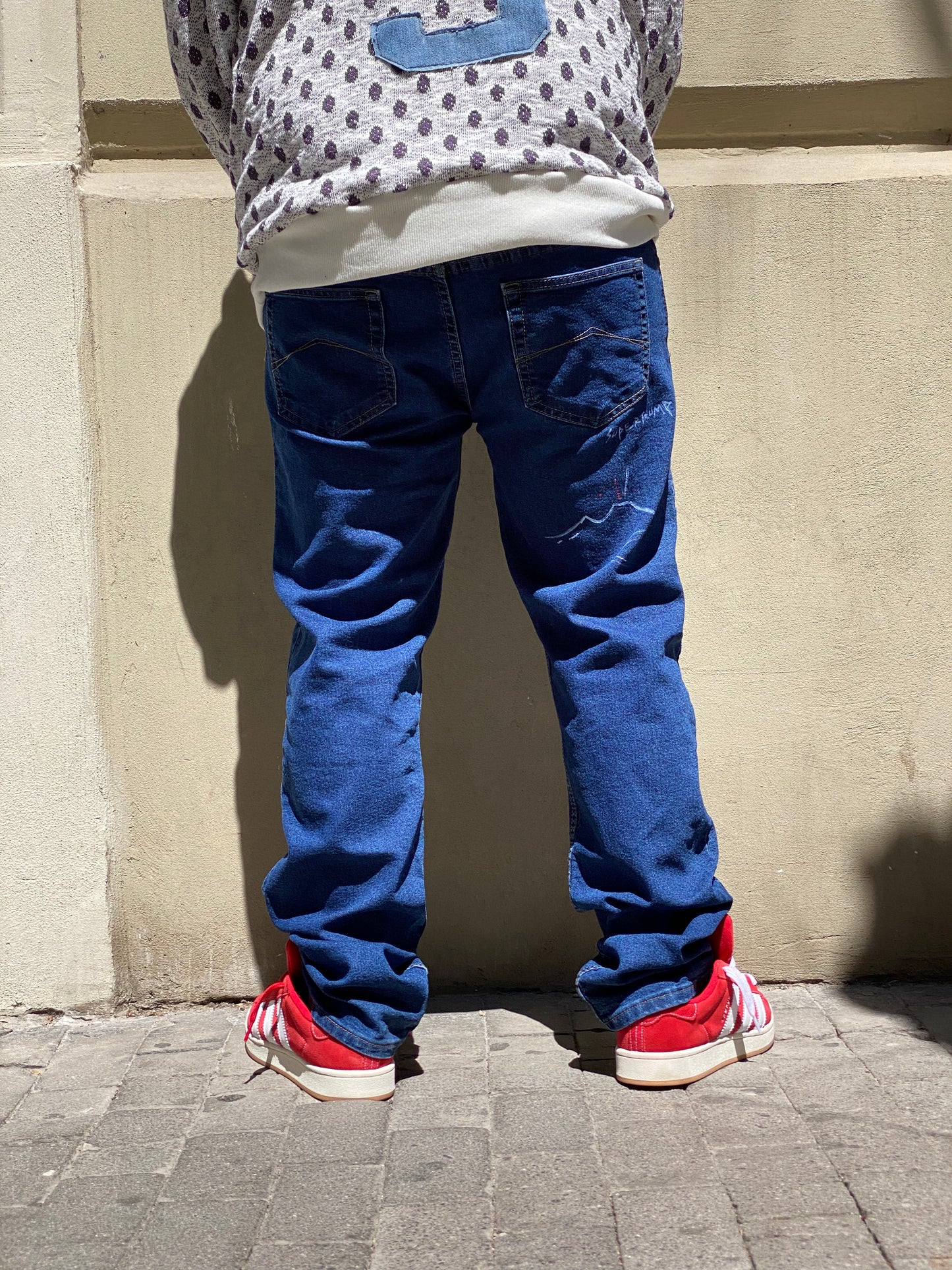 JEANS MASSIMO TROISI RICOMINCIO DA TRE CUSTOM HANDMADE
