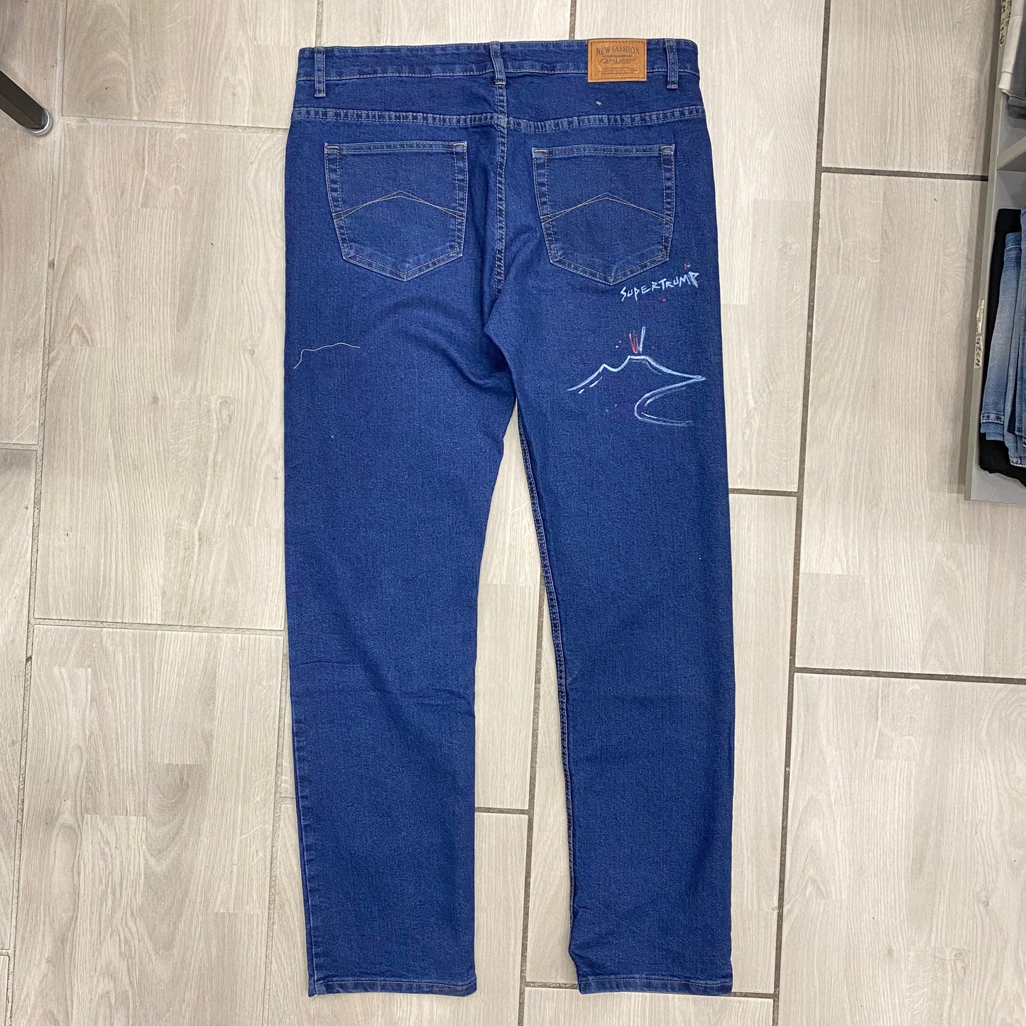 JEANS MASSIMO TROISI RICOMINCIO DA TRE CUSTOM HANDMADE