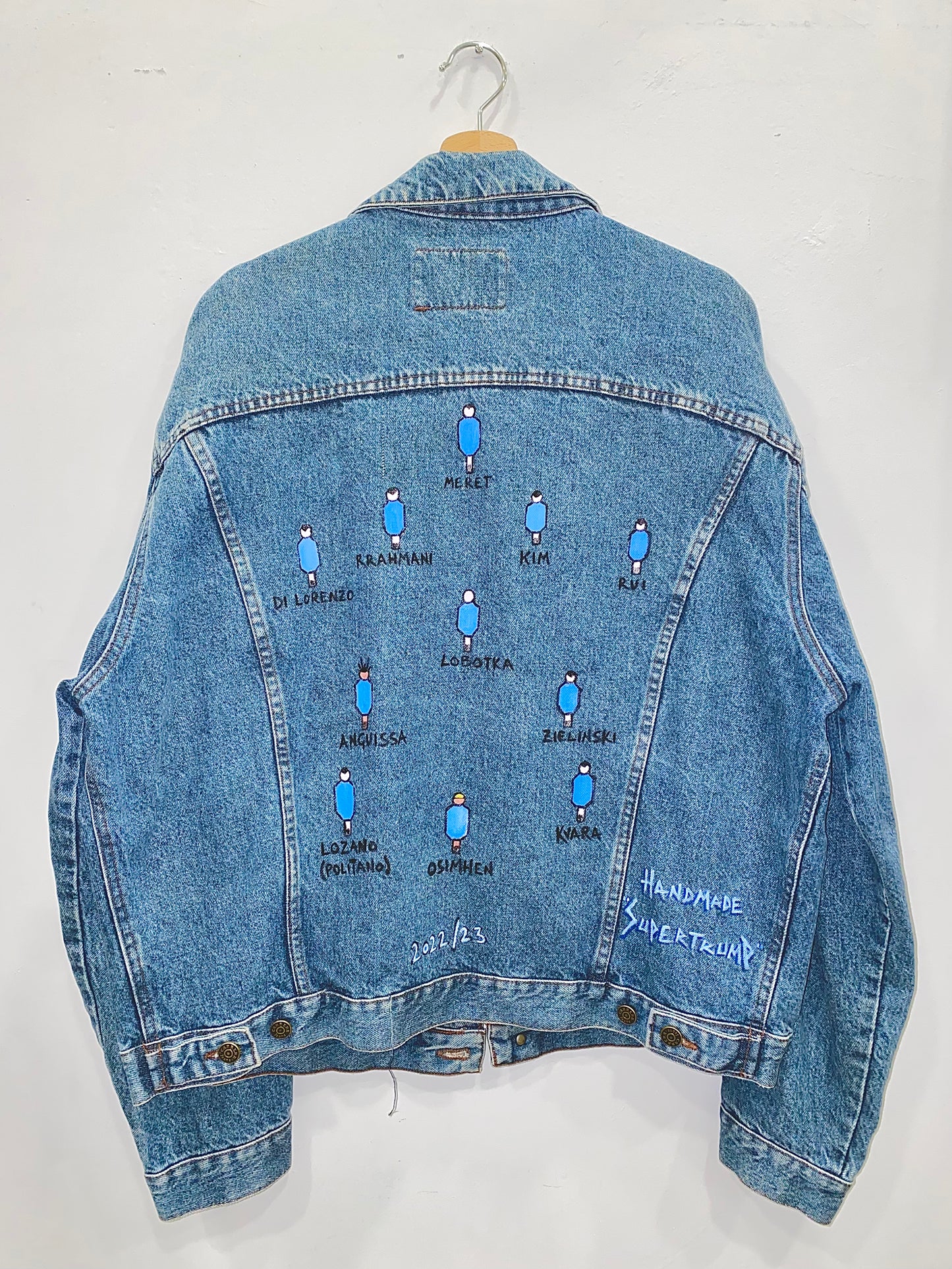 JEANS JACKET CUSTOM FORMAZIONE NAPOLI 22/23 SCUDETTO