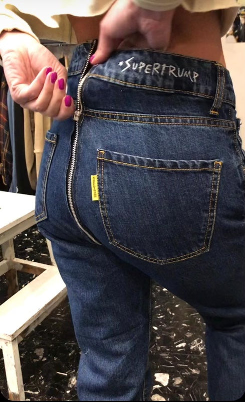Zip jeans femminile custom