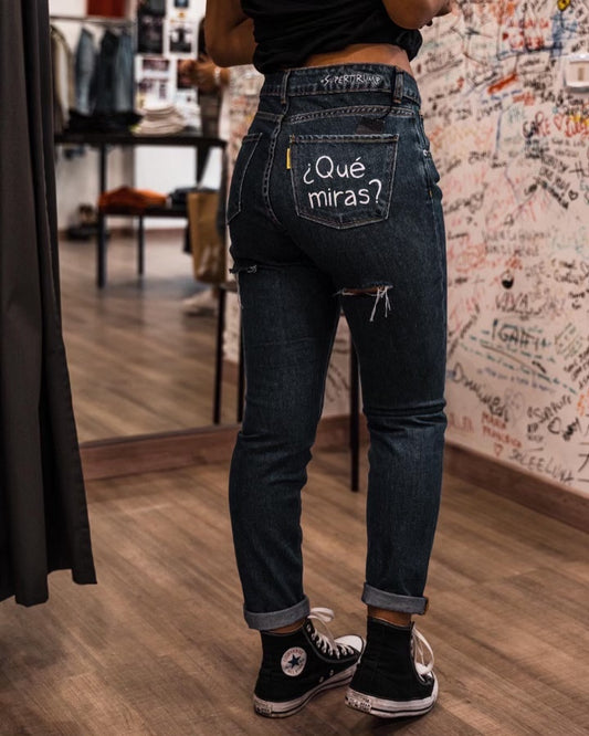Que Miras? Custom jeans