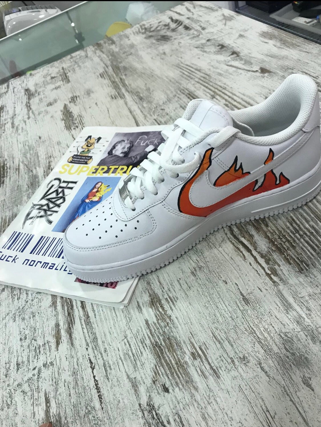 NIKE AIR FORCE 1 FIAMMA LATI ESTERNI