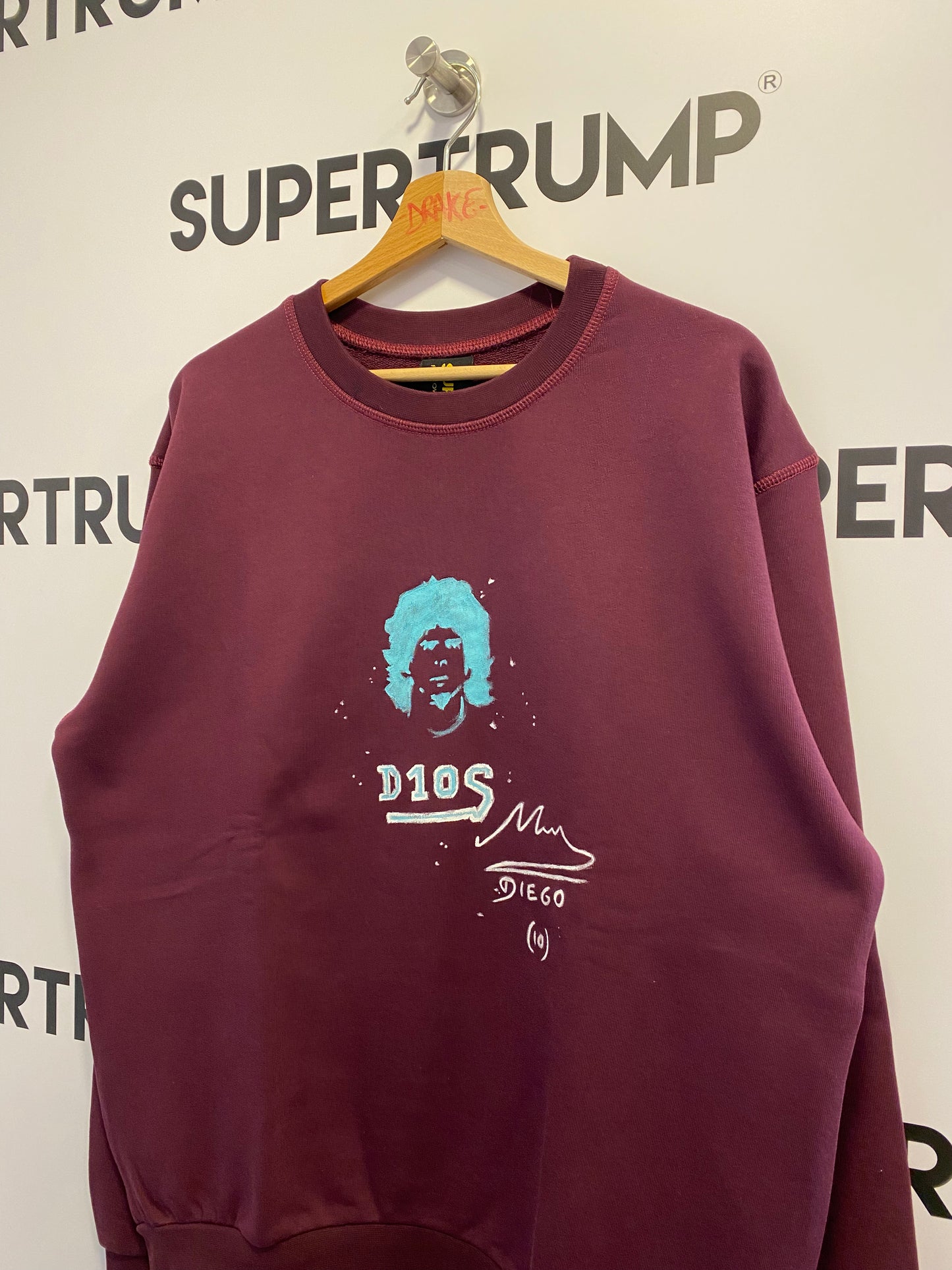 Felpa Maradona custom girocollo