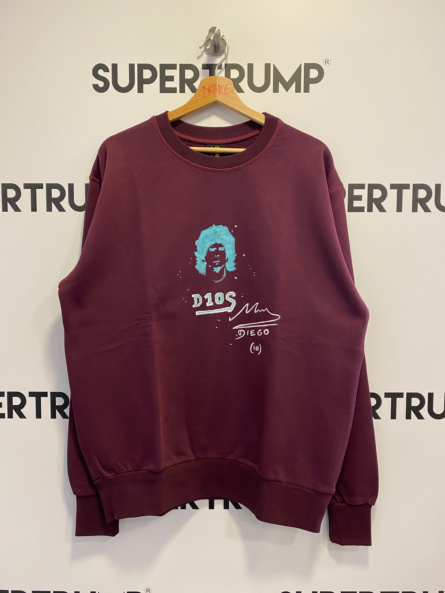 Felpa Maradona custom girocollo