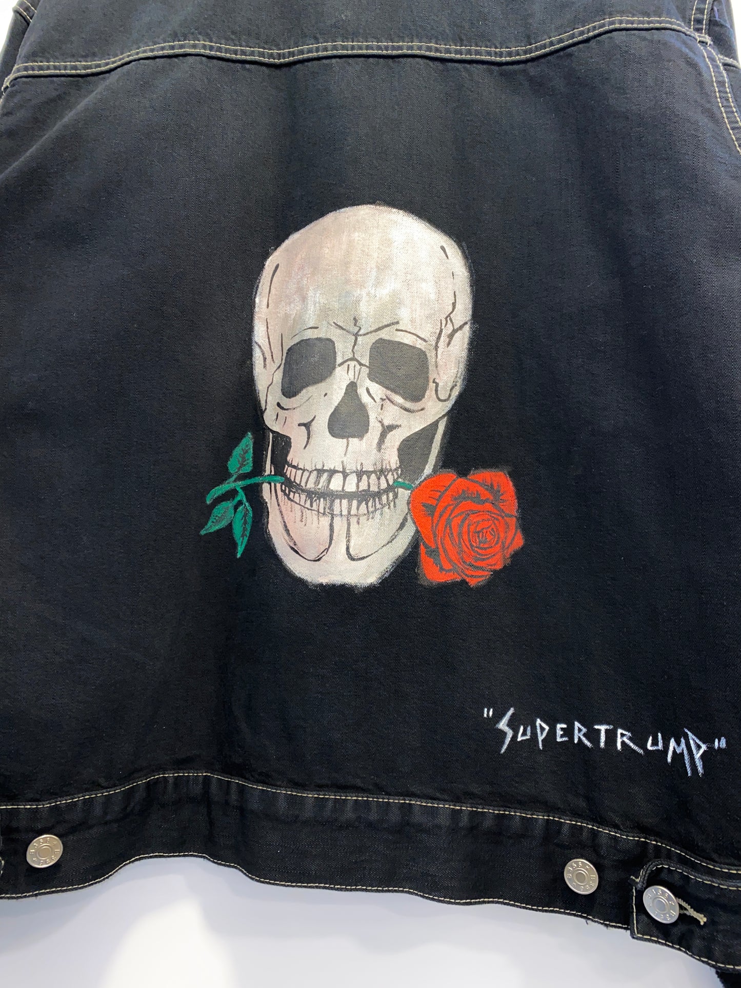 Giacca di jeans custom Death.