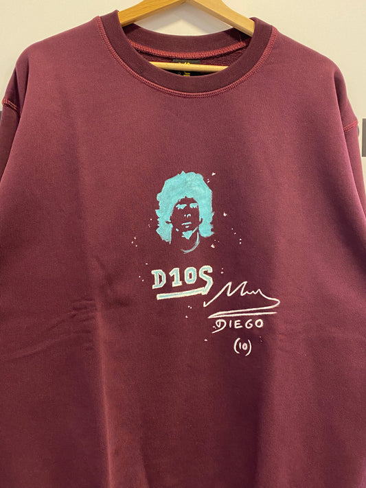 Felpa Maradona custom girocollo