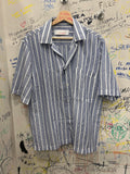 Camicia in Viscosa, Collo Bowling