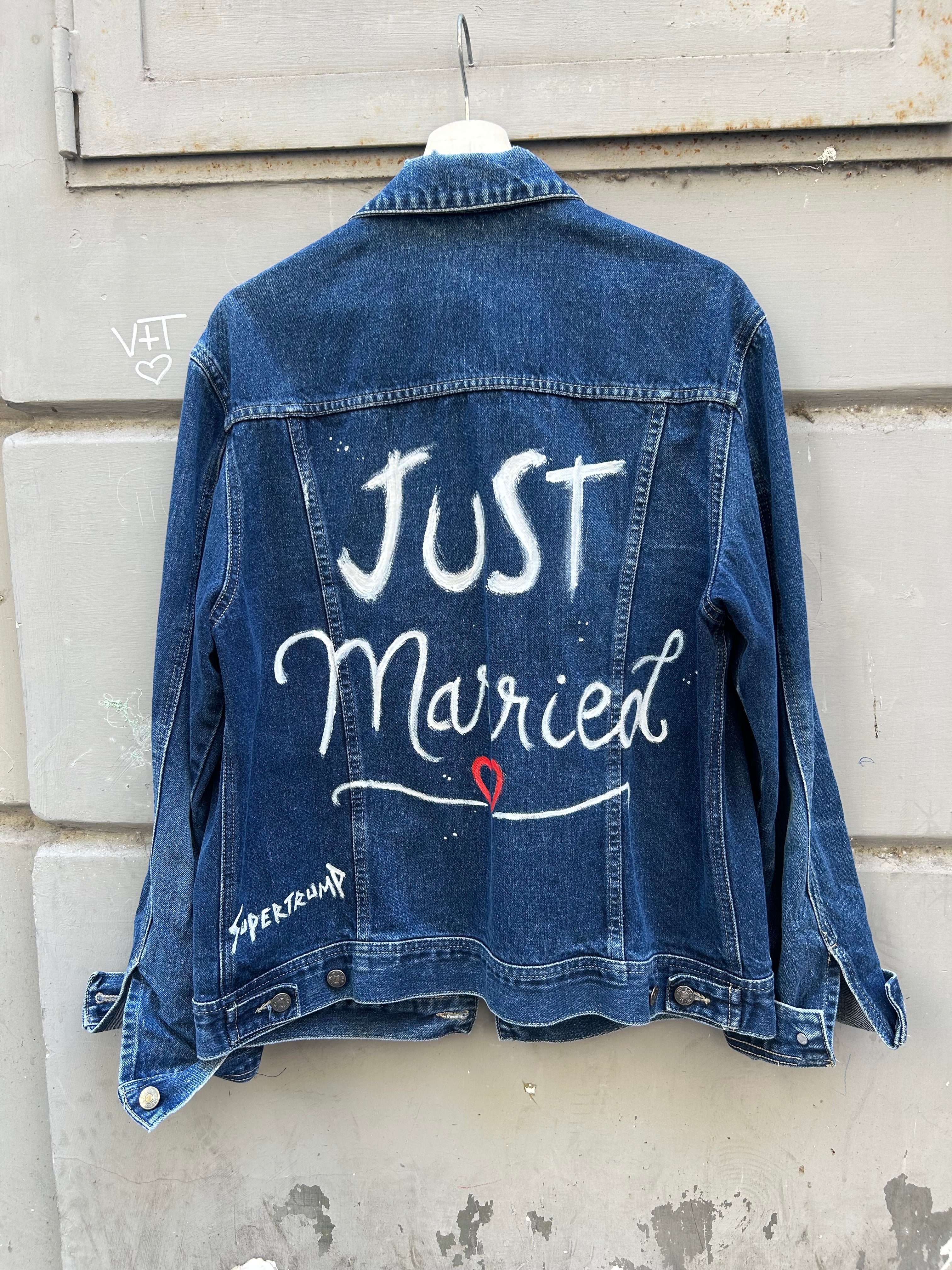 “ Just Married “ custom jacket HANDMADE