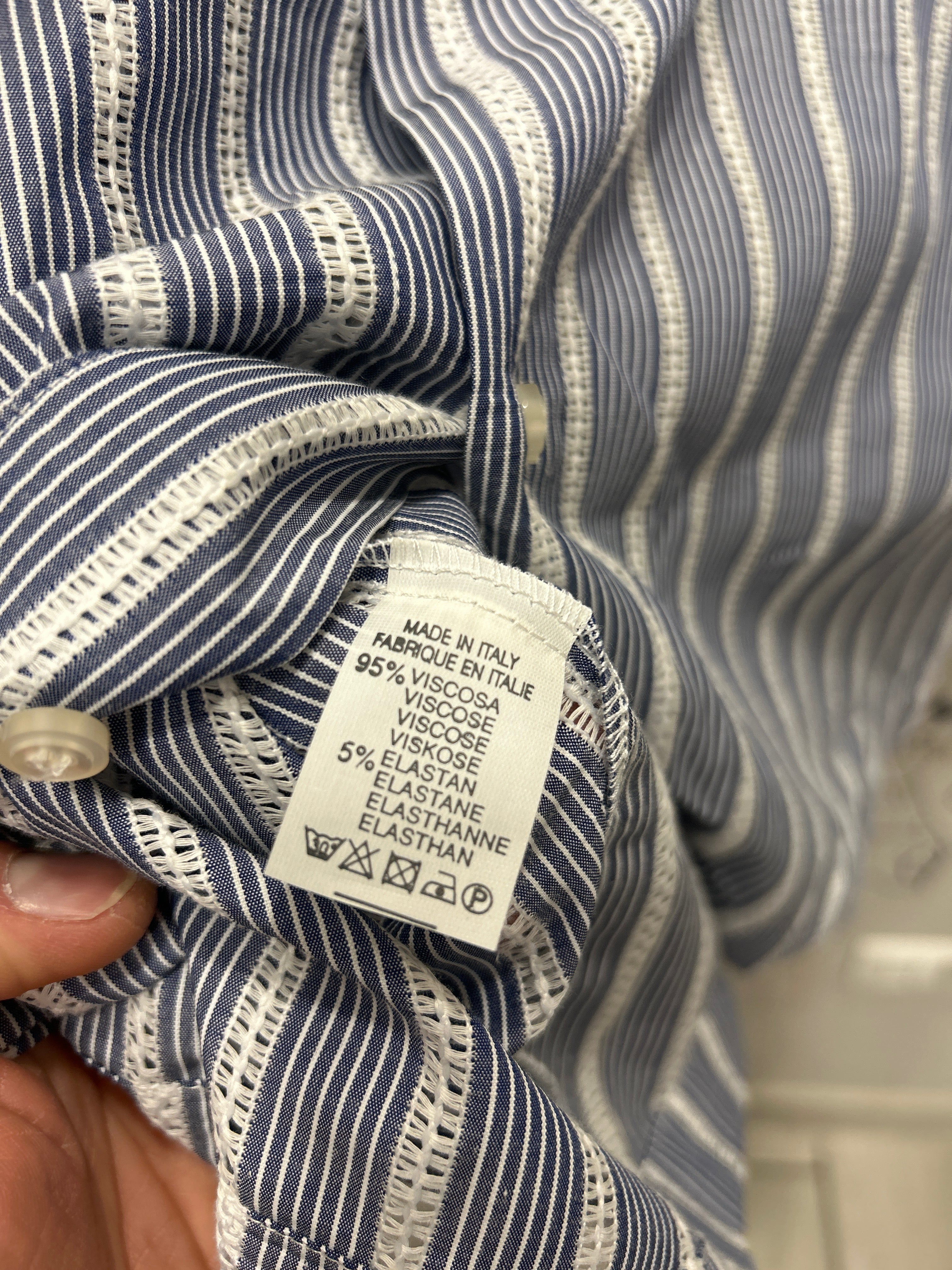 Camicia in Viscosa, Collo Bowling