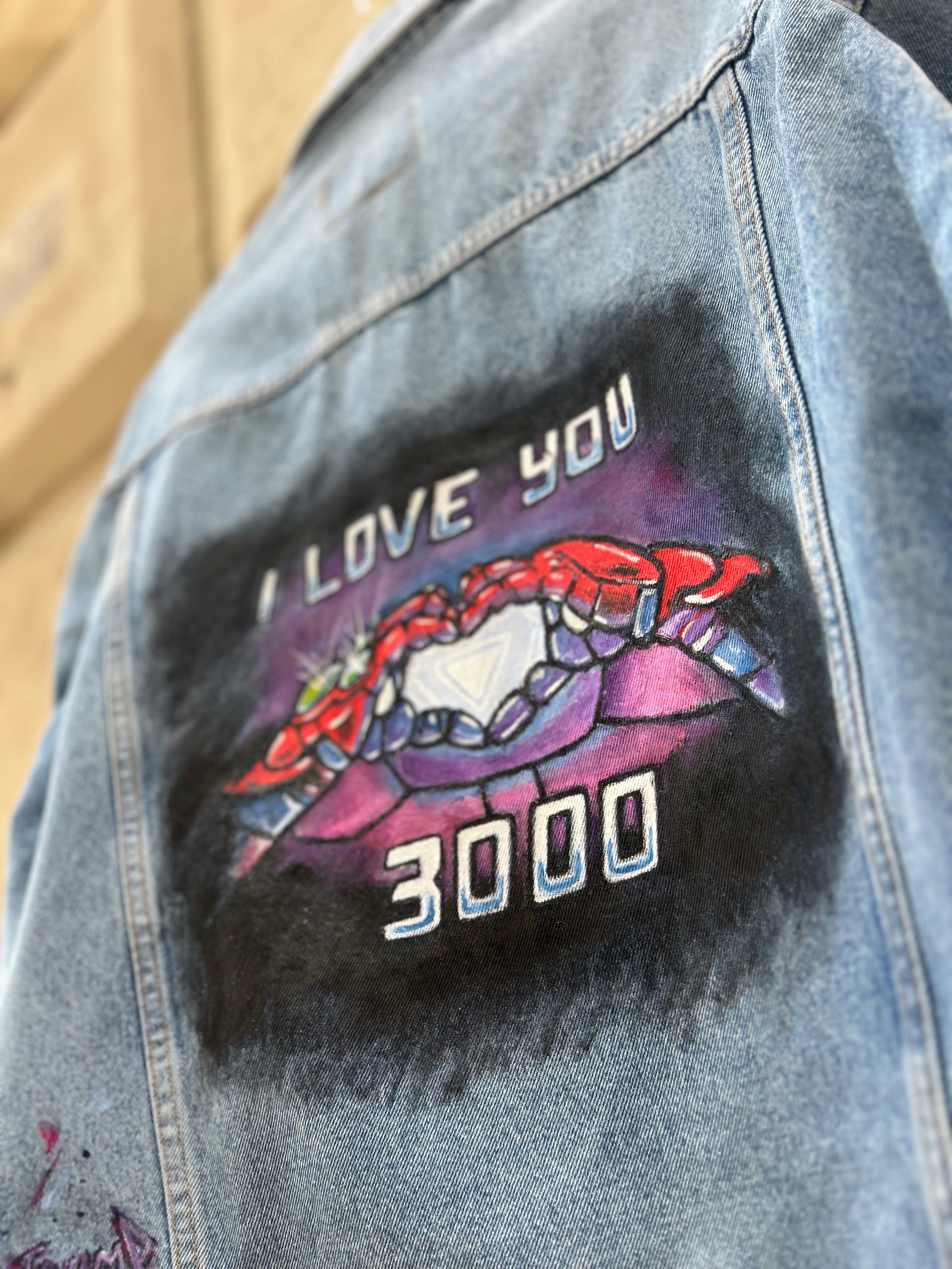 “ I LOVE YOU 3000 “ Handmade Jacket - Iron Man