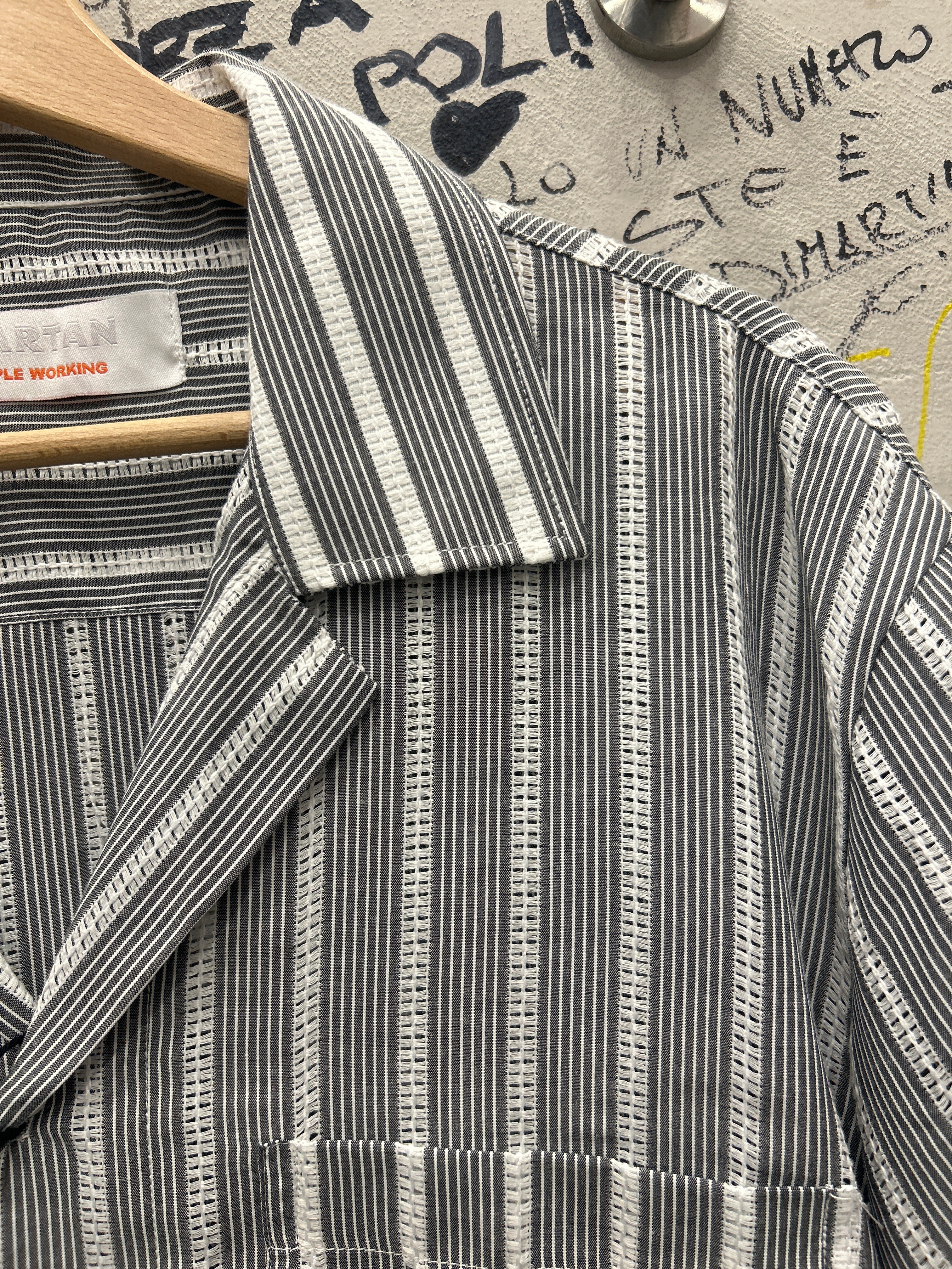 Camicia in Viscosa, collo Bowling