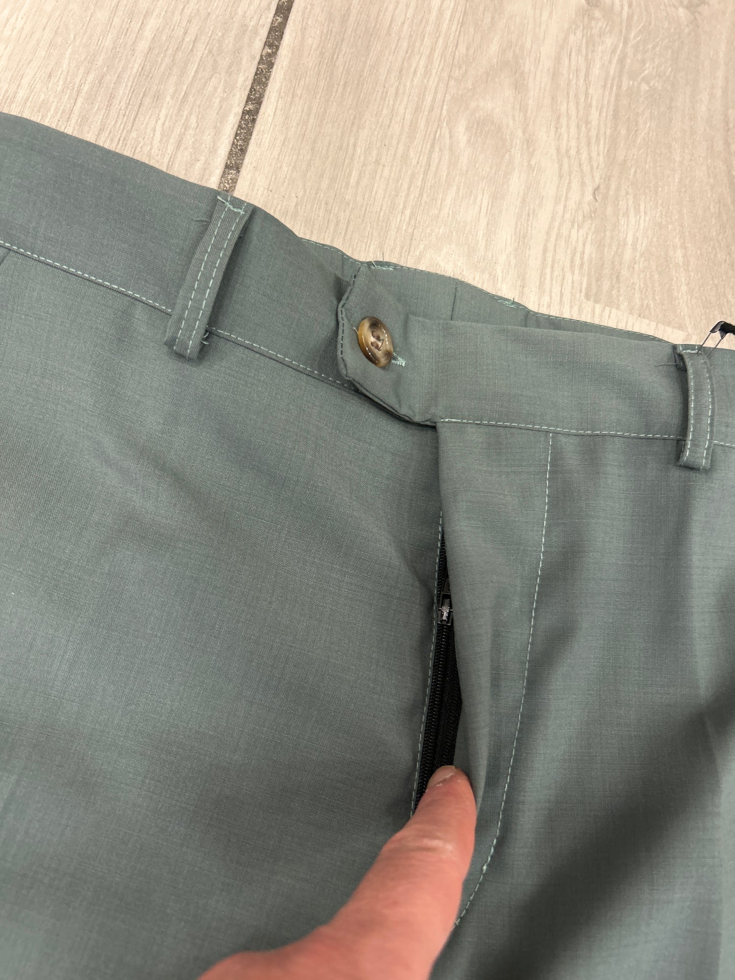 Pantalone classico largo menta