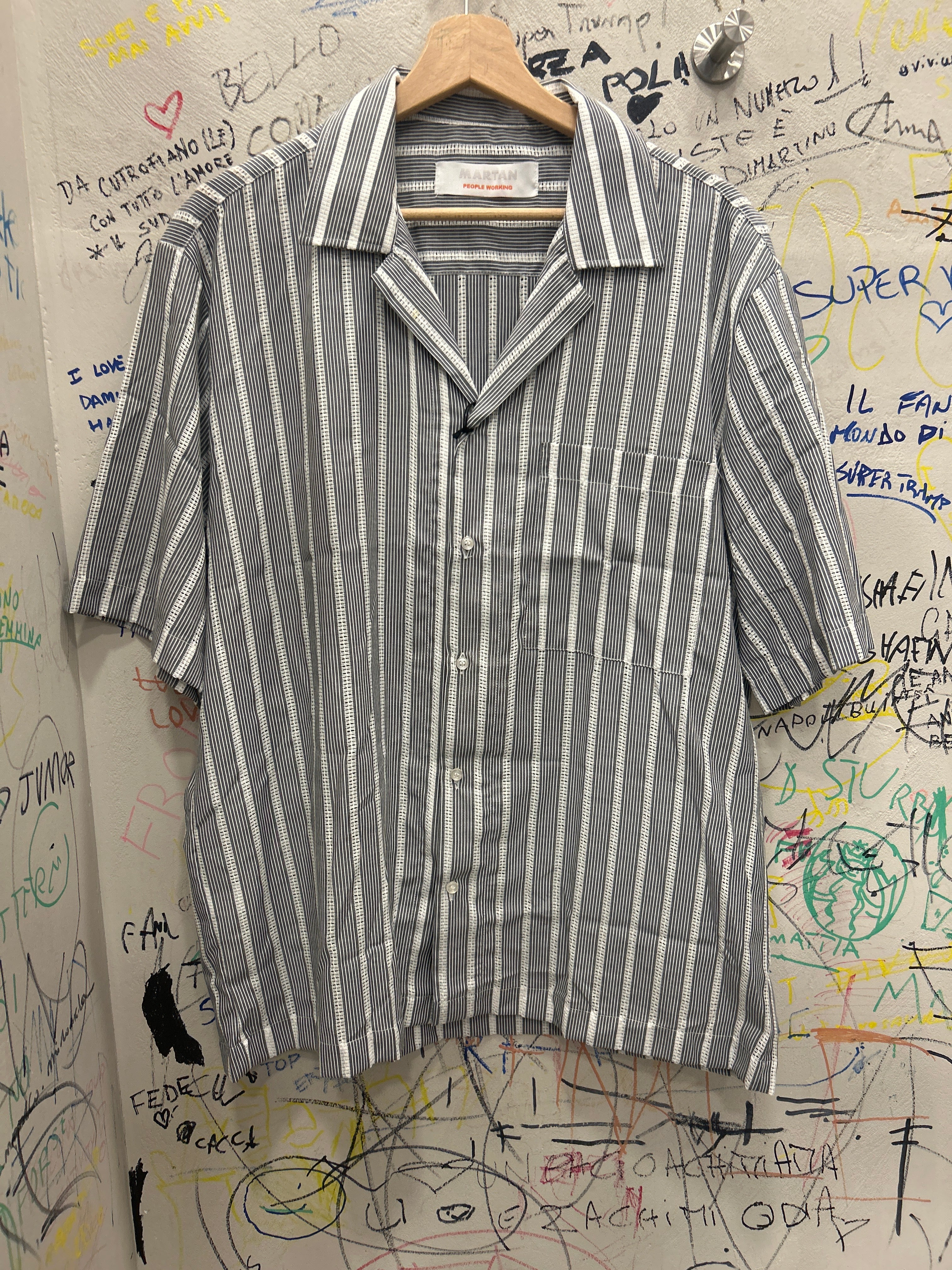 Camicia in Viscosa, collo Bowling