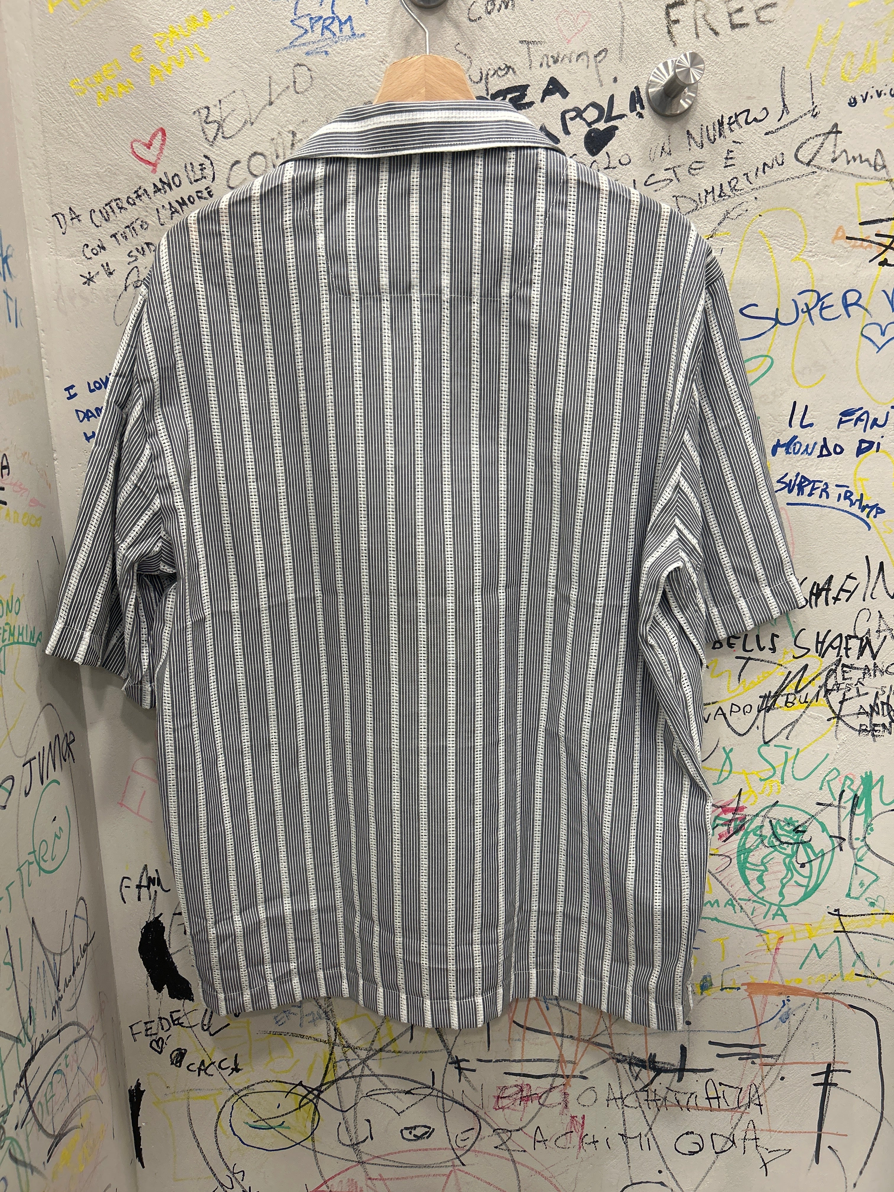 Camicia in Viscosa, collo Bowling