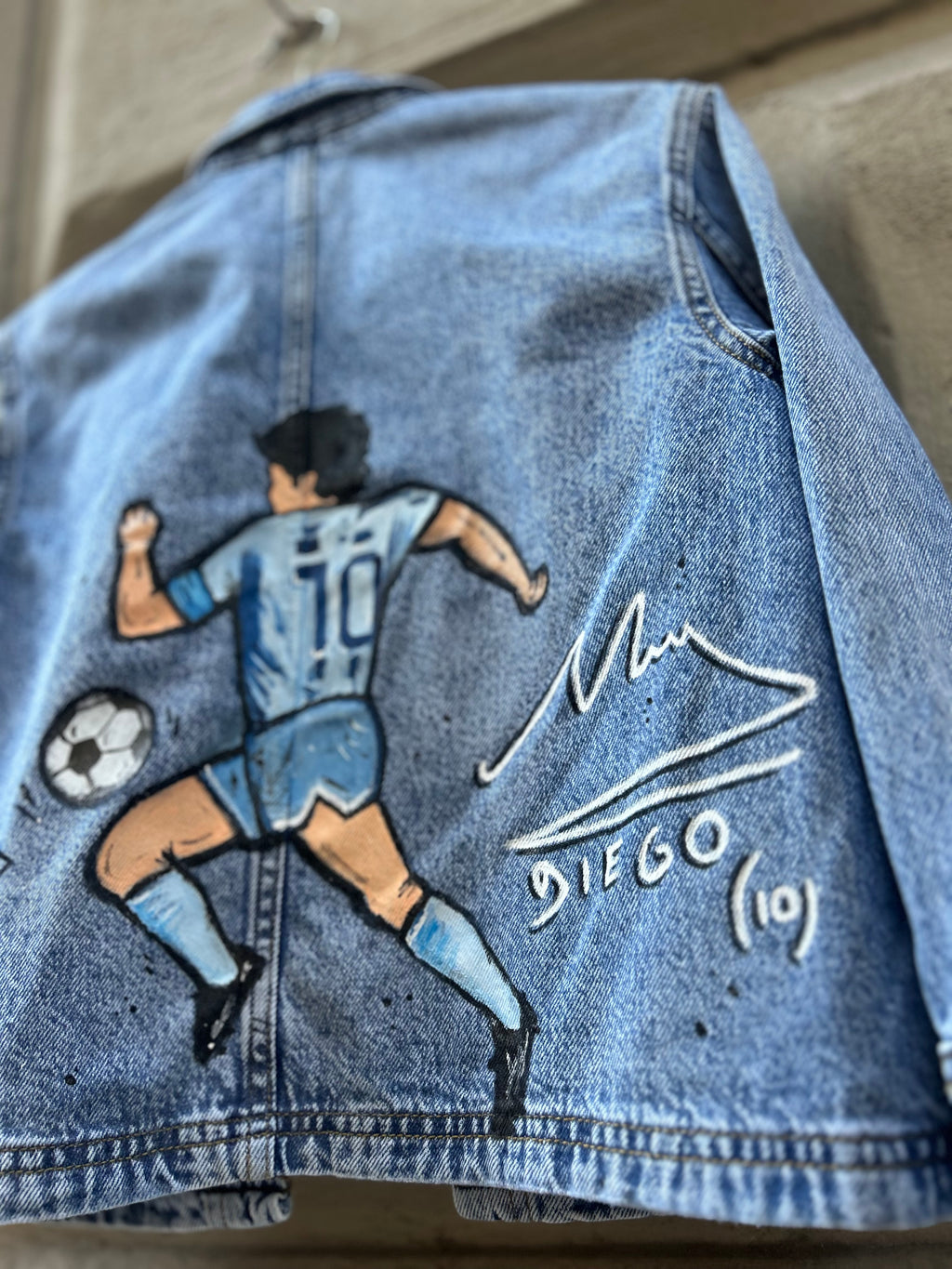 “ Diego Armando Maradona “ versione Cartoon, Custom Jacket