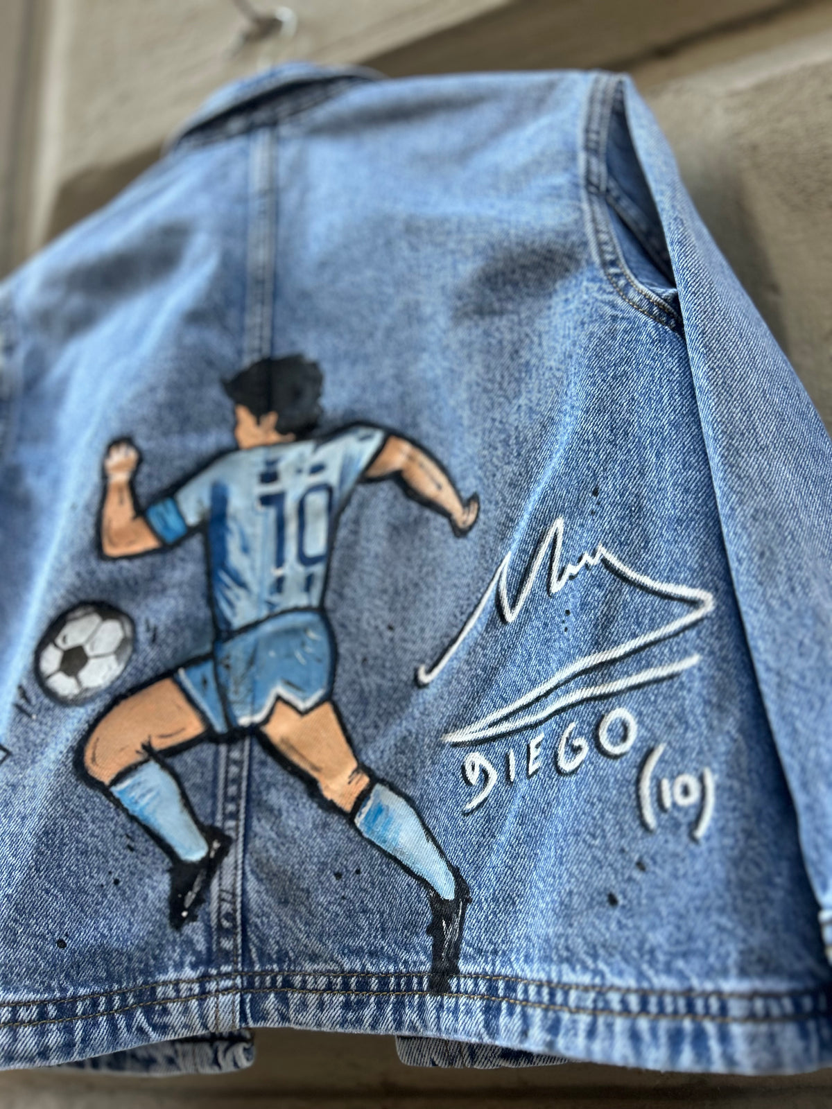 “ Diego Armando Maradona “ versione Cartoon, Custom Jacket