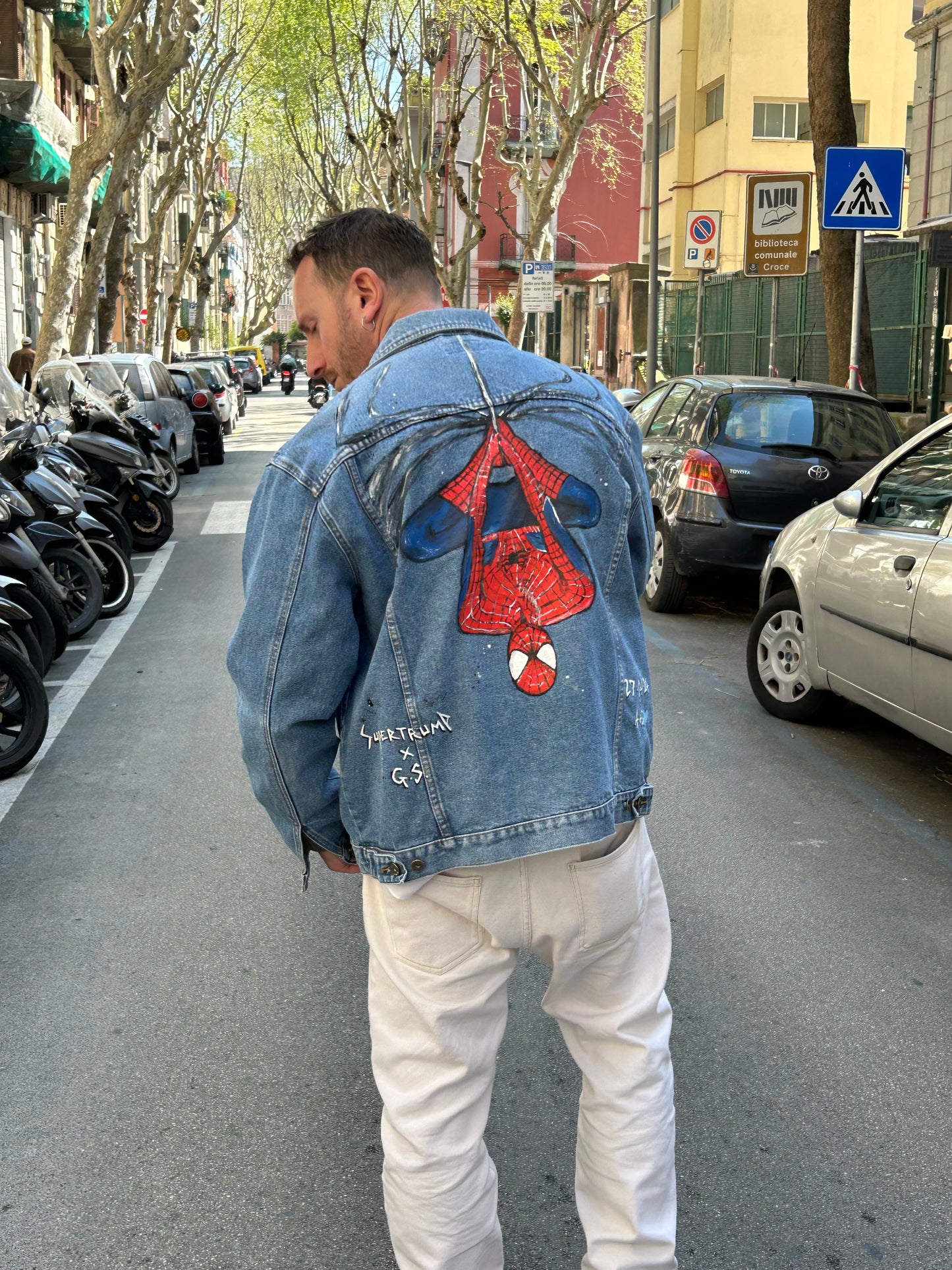 Spider Man “scena epica “ jacket handmade