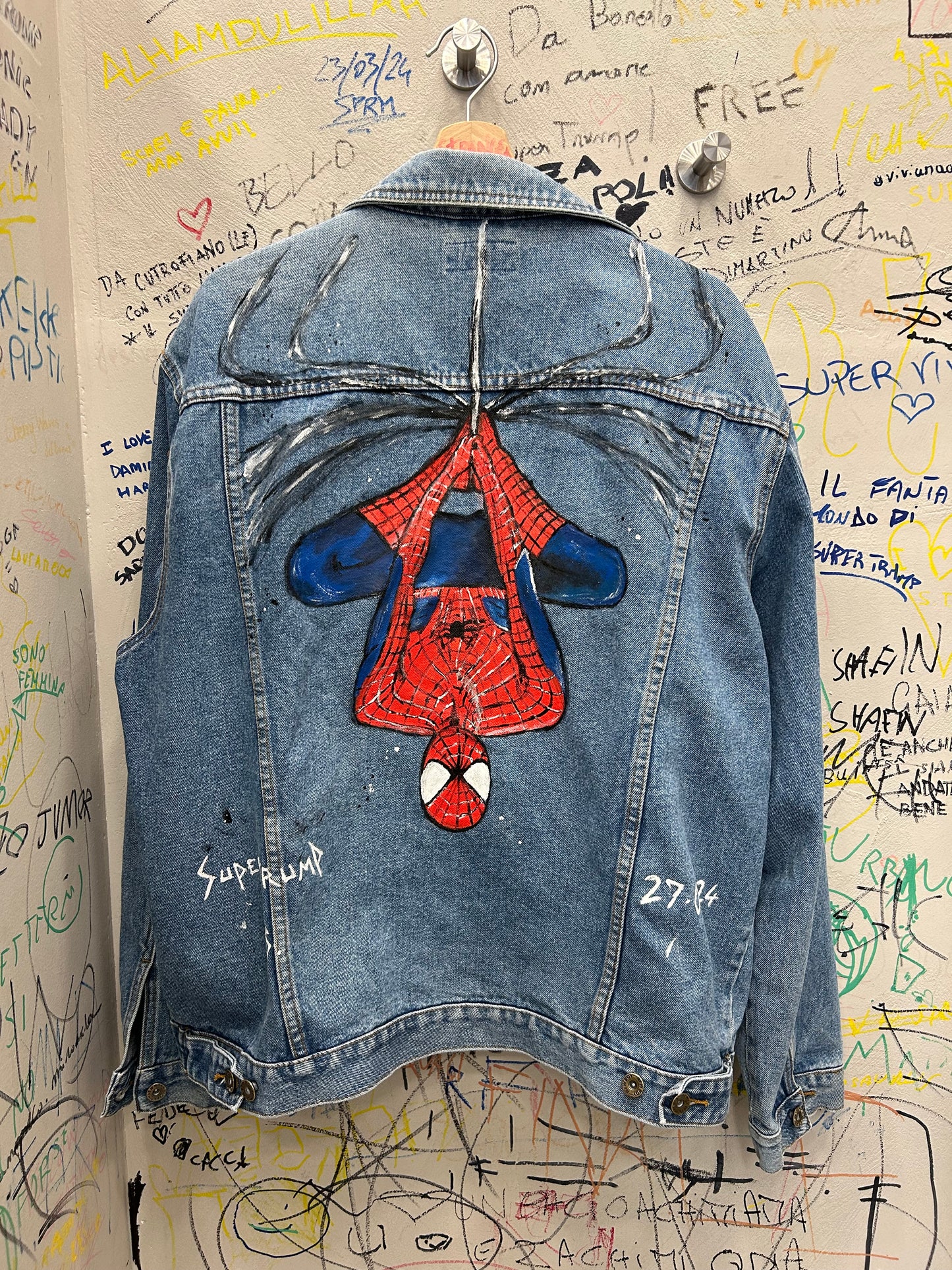 Spider Man “scena epica “ jacket handmade