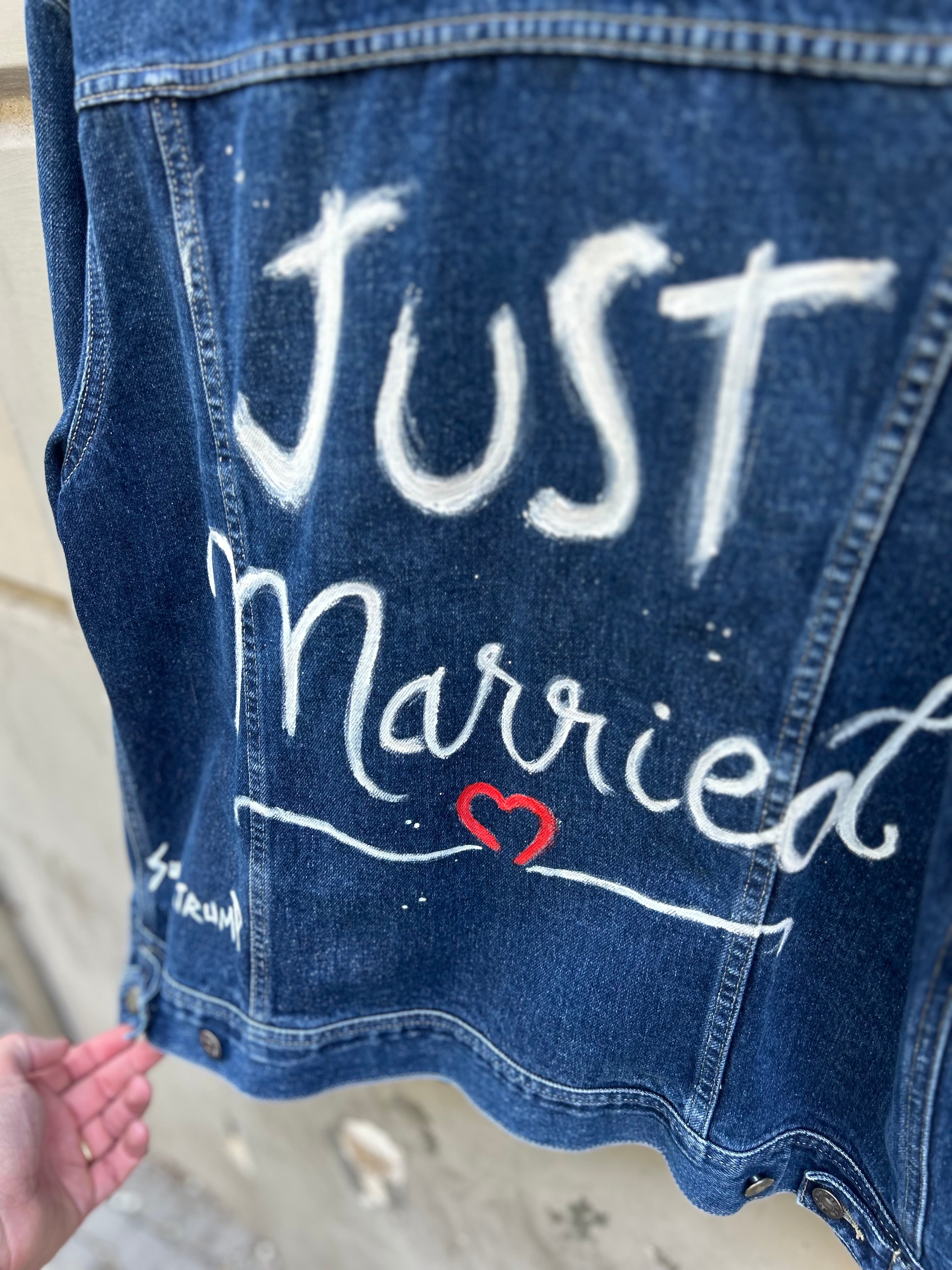 “ Just Married “ custom jacket HANDMADE