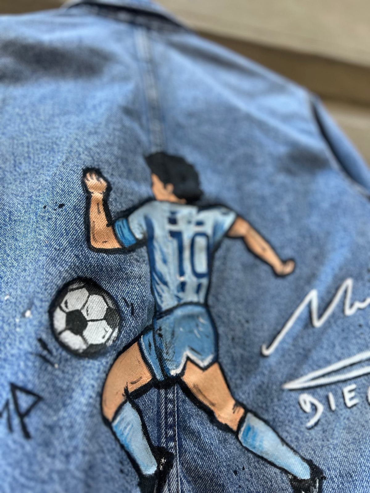 “ Diego Armando Maradona “ versione Cartoon, Custom Jacket