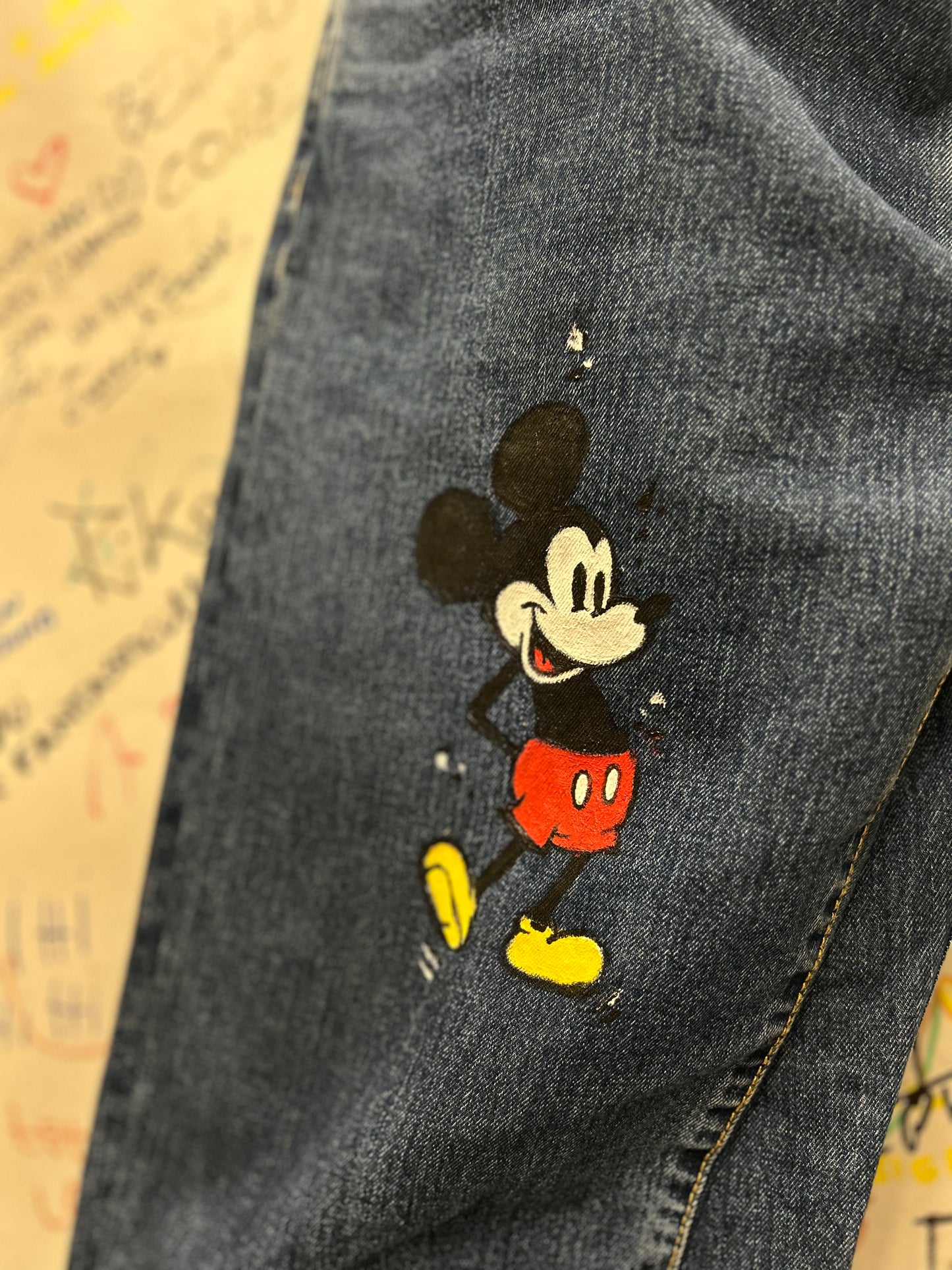 Mickey Mouse “ custom jeans “