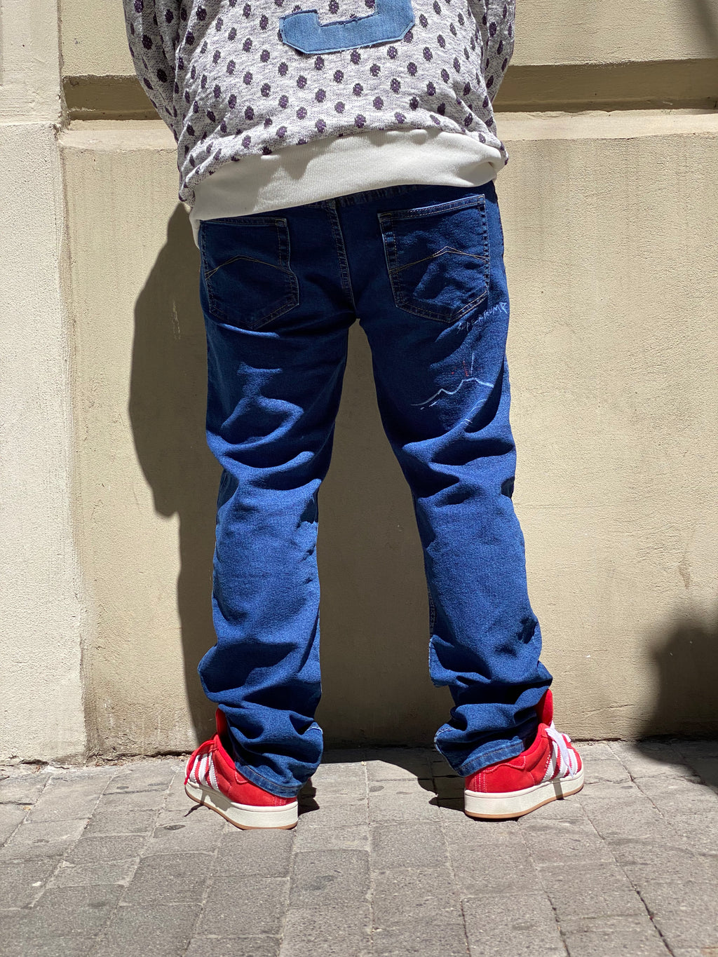 JEANS MASSIMO TROISI RICOMINCIO DA TRE CUSTOM HANDMADE