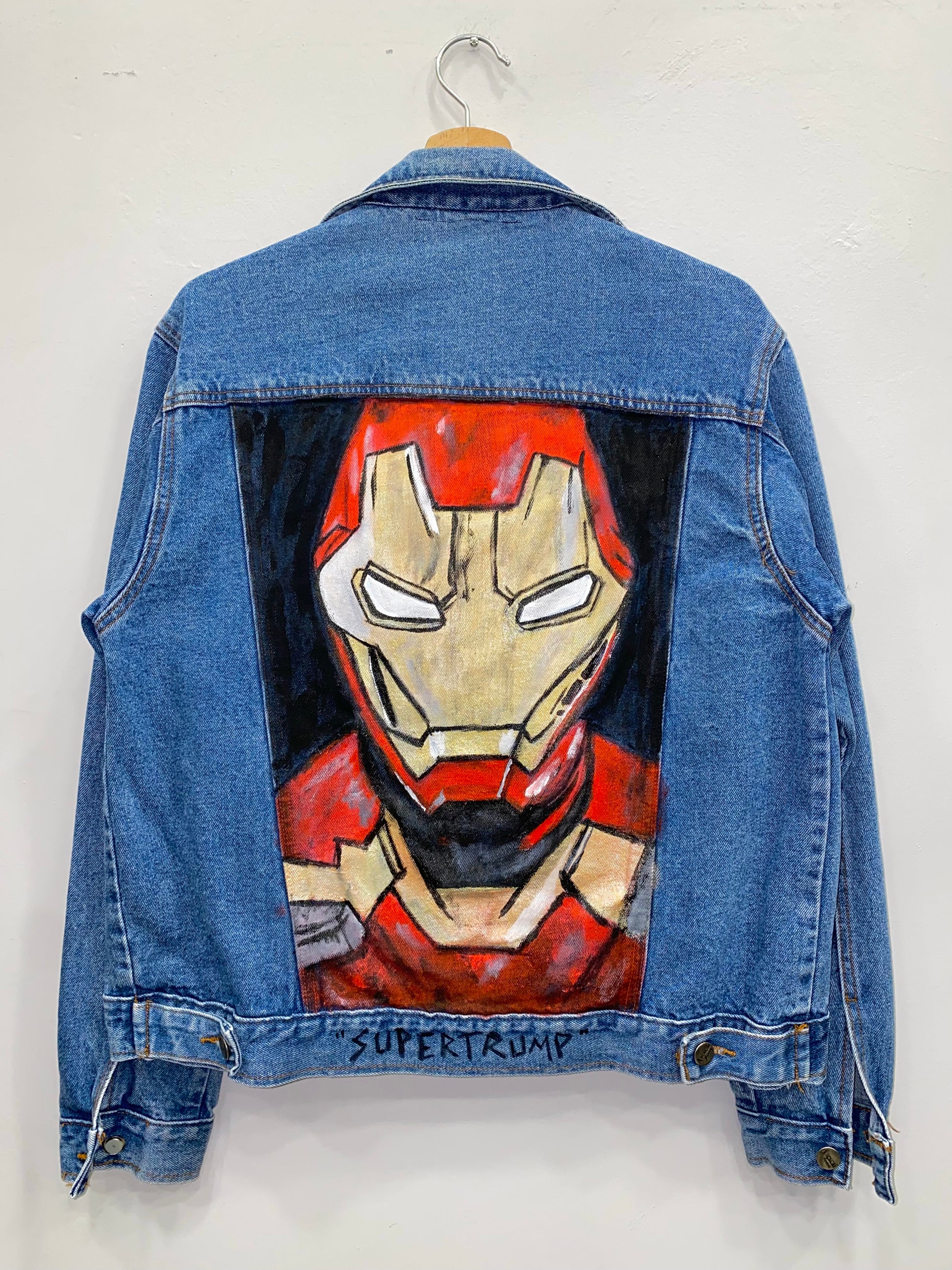 Iron Man Custom Jacket Giubbotto Disegnato a mano – Supertrump Store