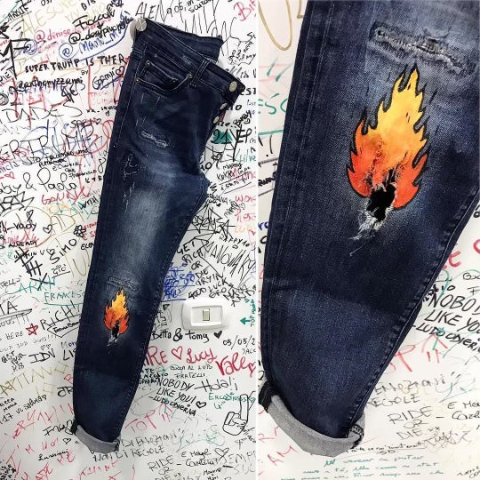 Jeans Flame custom