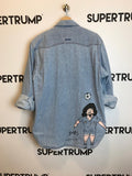 Custom Diego Armando Maradona su camicia di jeans