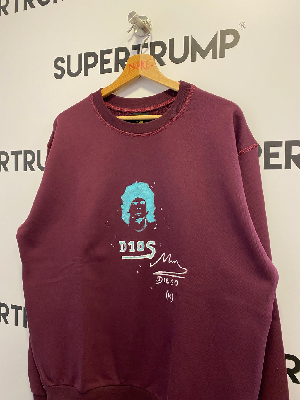 Felpa Maradona custom girocollo