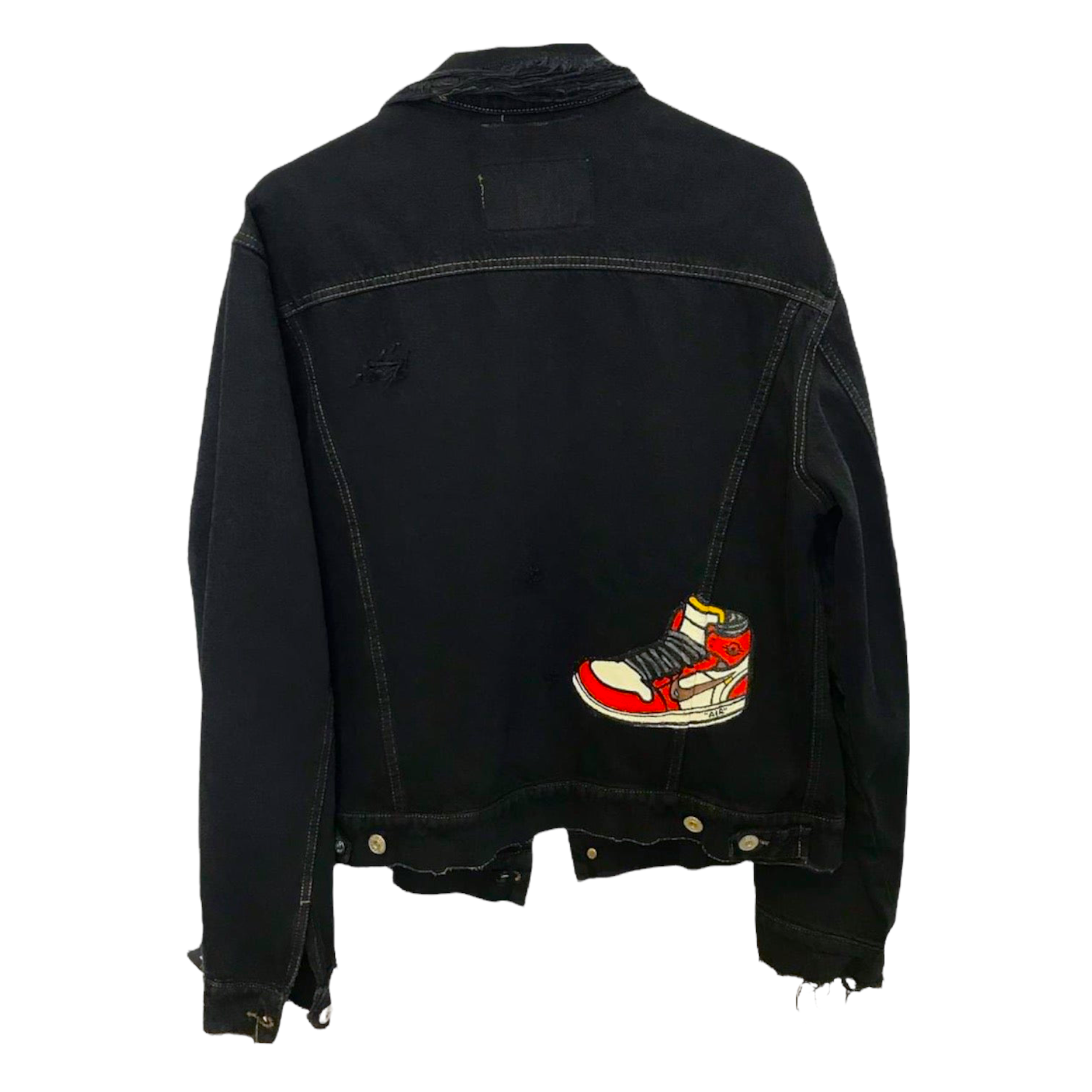 Giubbotto di jeans vintage Off White x Nike Custom