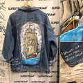 Custom “velerio” giacca di jeans