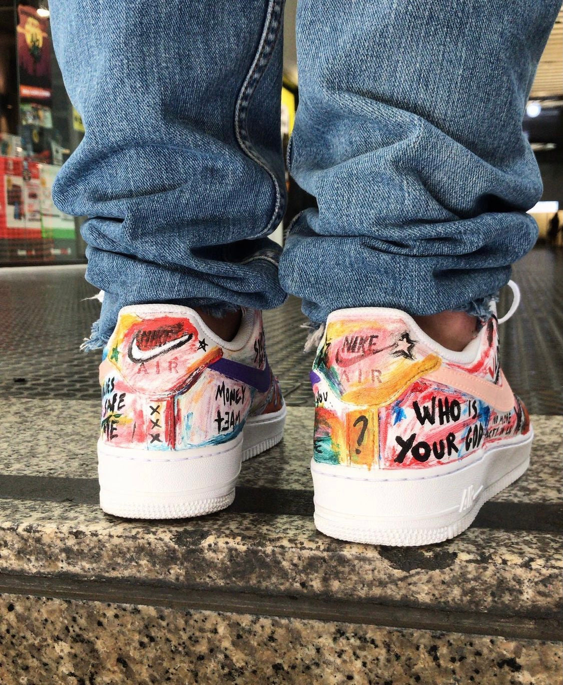 Nike AF1 Street Art Custom handmade